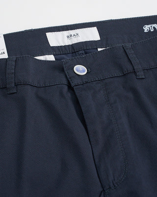 Brax Bozen Micro Print Lightweight Cotton Shorts Navy 1 2