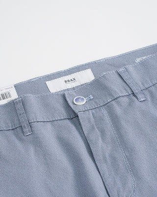 Brax Bozen Micro Print Lightweight Cotton Shorts Blue 1