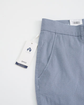 Brax Bozen Micro Print Lightweight Cotton Shorts Blue 1 1