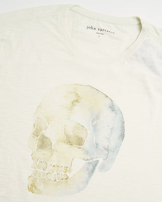 John Varvatos Watercolour Skull Crew T Shirt Salt 2 75