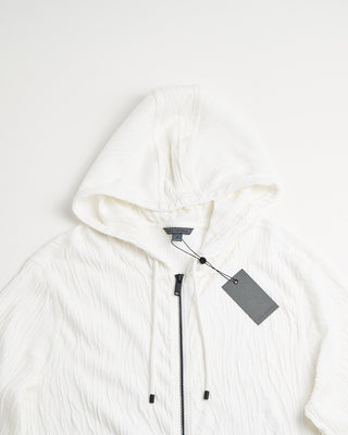 John Varvatos Ihsan Full Zip Hoodie With Texture Salt 4 210