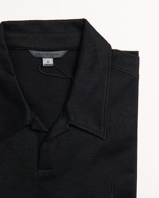 John Varvatos Hague Jacquard Ss Polo With Peace Sign Black 4 26