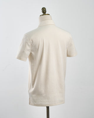 John Varvatos Hague Jacquard Ss Polo With Peace Sign Natural 1589