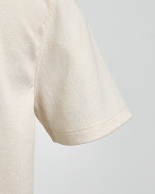 John Varvatos Hague Jacquard Ss Polo With Peace Sign Natural 1590