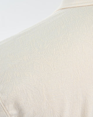 John Varvatos Hague Jacquard Ss Polo With Peace Sign Natural 1591