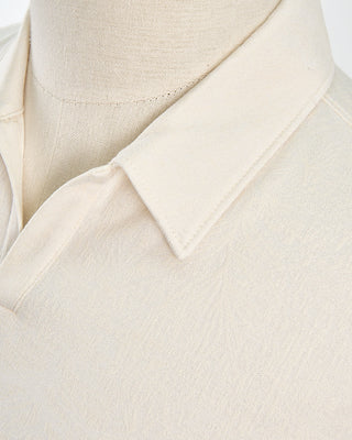 John Varvatos Hague Jacquard Ss Polo With Peace Sign Natural 1592