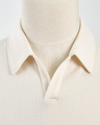 John Varvatos Hague Jacquard Ss Polo With Peace Sign Natural 1594