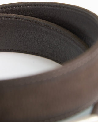 Veneta Cinture Soft Burnished Nubuck Casual Belt Brown  1