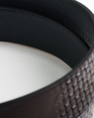 Veneta Cinture Textured Pattern Casual Leather Belt Brown  2