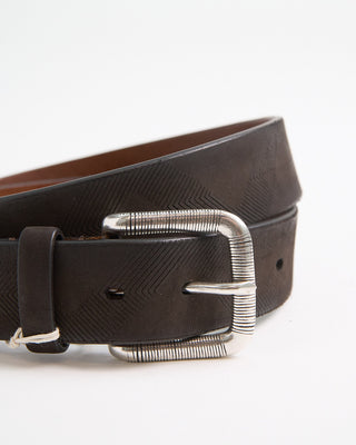 Veneta Cinture Laser Cut Casual Leather Belt Brown 1