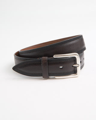 Veneta Cinture Embossed Pebbled Casual Leather Belt Brown 1 2
