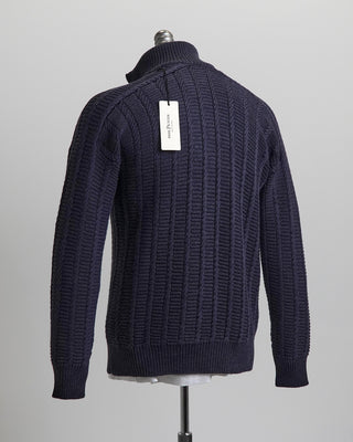 Phil Petter Quarter Zip High Texture Sweater Gunmetal  6
