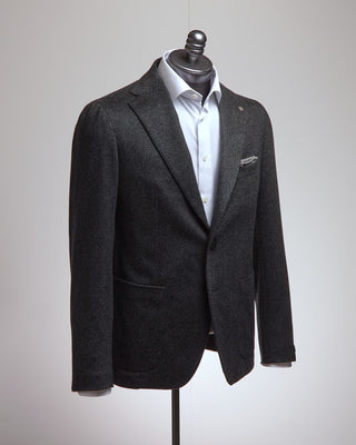Tagliatore 100% Cashmere Charcoal Blazer Charcoal