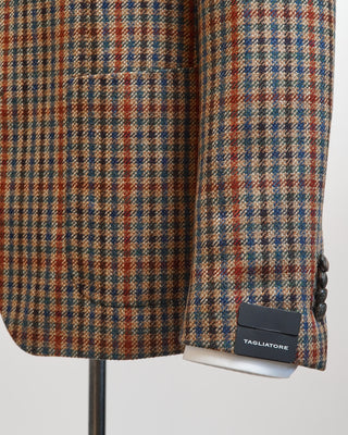 Tagliatore Wool  Cashmere Fall Palette Tweed Gingham Sport Jacket Multi  1
