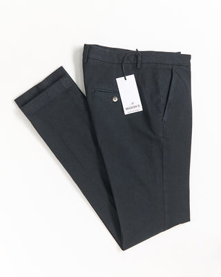 Masons Torino Stretch Tailored Fit Glenurquhart Plaid Smart Casual Pants Charcoal 1987