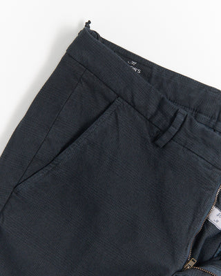 Masons Torino Stretch Tailored Fit Glenurquhart Plaid Smart Casual Pants Charcoal 1995