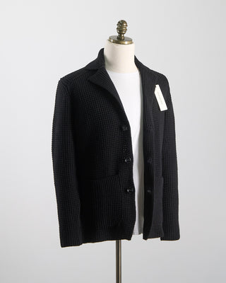 Phil Petter Popcorn Stitch Sweater Blazer Black 1865