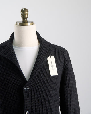 Phil Petter Popcorn Stitch Sweater Blazer Black 1867