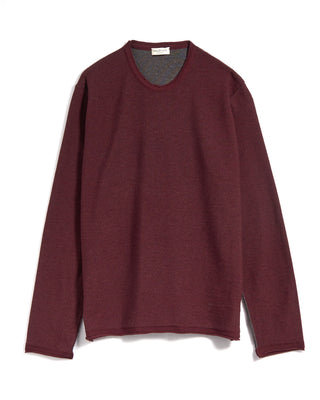 Phil Petter Double Face Crew Neck Sweater Burgundy 12 3622
