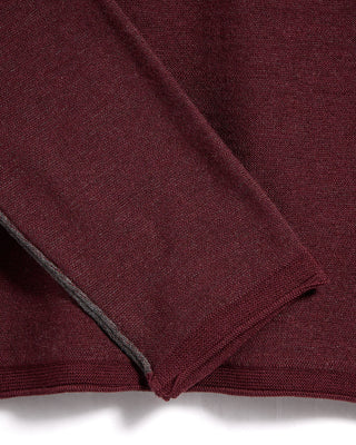 Phil Petter Double Face Crew Neck Sweater Burgundy 13 3623