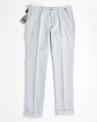 Masons Torino Jersey Signature Twill Stretch Casual Pants Silver