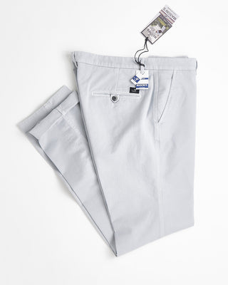 Masons Torino Jersey Signature Twill Stretch Casual Pants Silver  6