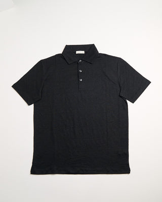 Phil Petter 100% Linen Polo Black 3 104