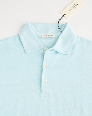 Phil Petter 100% Linen Polo Seafoam 1 1565