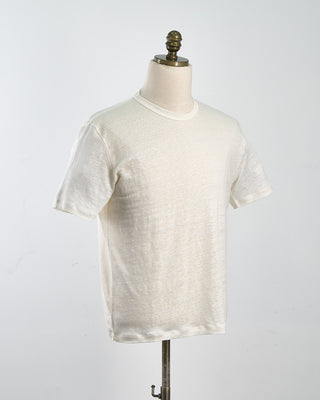Phil Petter 100% Linen Crewneck T Shirt Off White 1643