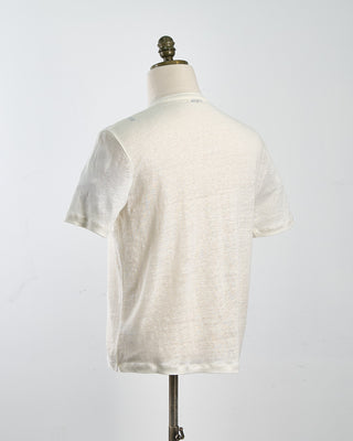 Phil Petter 100% Linen Crewneck T Shirt Off White 1644