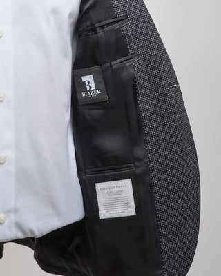 3GRE0940R Jack Victor Grey  Black Nailhead Comfortwear Hampton Fit Sport Jacket Grey  Black  6