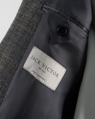 Jack Victor Hampton Fit Comfortwear Stretch Wool Knit Tonal Check Sport Jacket Black  Brown 1301