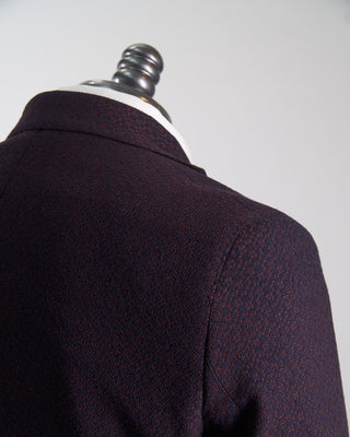 Jack Victor Hampton Fit Comfortwear Stretch Jacquard Wool Knit Sport Jacket Bordeaux 453