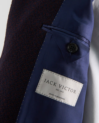 Jack Victor Hampton Fit Comfortwear Stretch Jacquard Wool Knit Sport Jacket Bordeaux 456