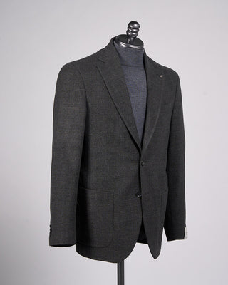 Jack Victor Charcoal Wool Stretch Pique Hampton Blazer Charcoal 2 2250