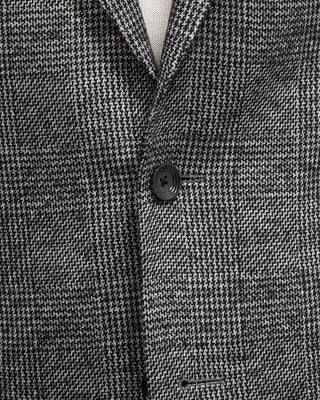 Jack Victor Black  White Prince Of Wales Wool Viscose Stretch Hampton Sport Jacket Black  White 11 5294