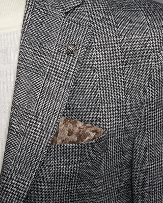 Jack Victor Black  White Prince Of Wales Wool Viscose Stretch Hampton Sport Jacket Black  White 12 5293