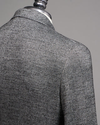 Jack Victor Black  White Prince Of Wales Wool Viscose Stretch Hampton Sport Jacket Black  White 14 5289