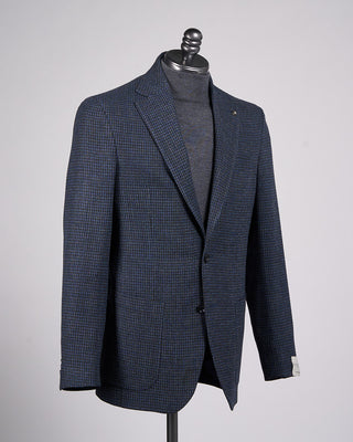 Jack Victor Black  White Prince Of Wales Wool Viscose Stretch Hampton Sport Jacket Black  White 2 2246