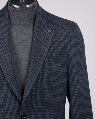 Jack Victor Black  White Prince Of Wales Wool Viscose Stretch Hampton Sport Jacket Black  White 3 2245