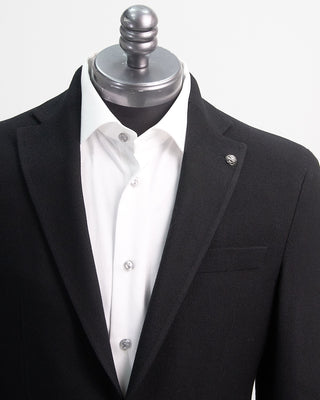 Jack Victor Black Hopsack Comfortwear Hampton Fit Blazer Black  1