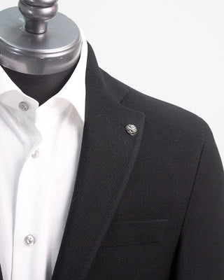 Jack Victor Black Hopsack Comfortwear Hampton Fit Blazer Black  2