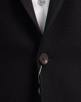 Jack Victor Black Hopsack Comfortwear Hampton Fit Blazer Black  3
