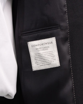 Jack Victor Black Hopsack Comfortwear Hampton Fit Blazer Black  7