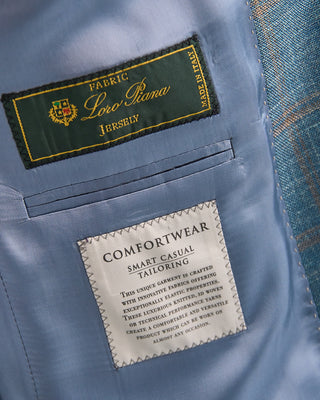 Jack Victor Summertime Comfortwear Check Sport Jacket Turquoise 1 6