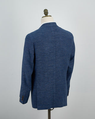 Jack Victor Textured Cotton Jersey Soft Blazer Blue 1404