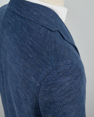 Jack Victor Textured Cotton Jersey Soft Blazer Blue 1408