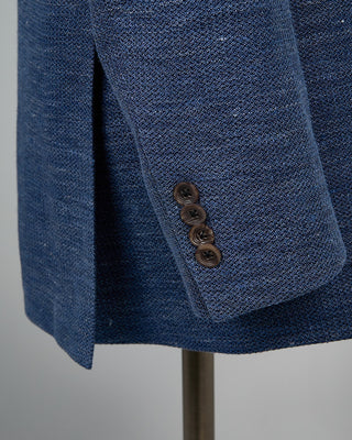 Jack Victor Textured Cotton Jersey Soft Blazer Blue 1409