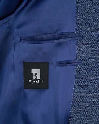 Jack Victor Textured Cotton Jersey Soft Blazer Blue 1411