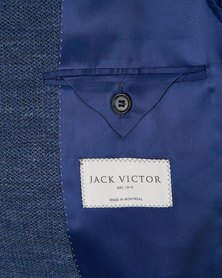 Jack Victor Textured Cotton Jersey Soft Blazer Blue 1412